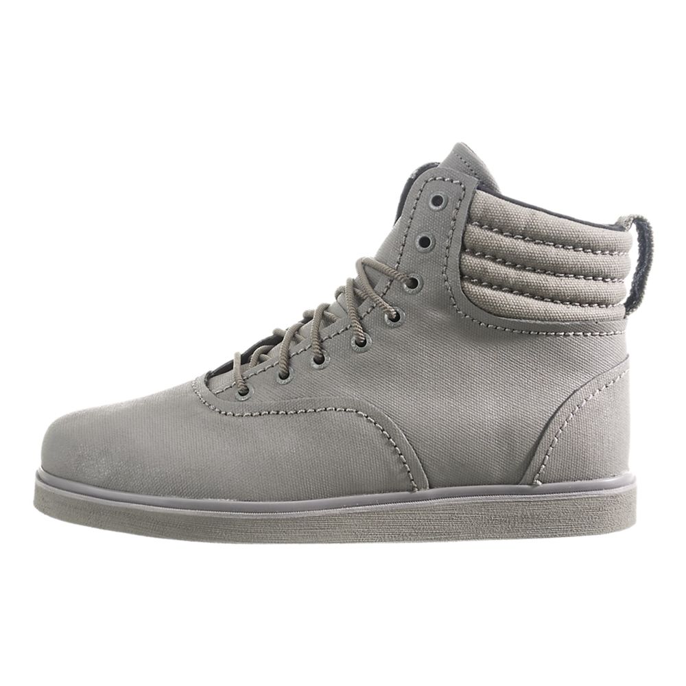 Baskets Montantes Supra Henry Grise Grey/Waxed Canvas Femme | WTR-29745439